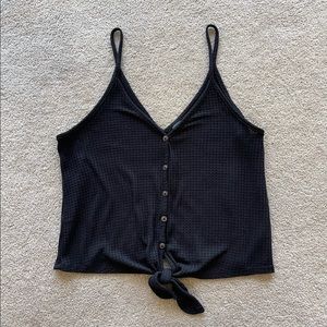 Wild Fable Tie-Front Waffle Tank